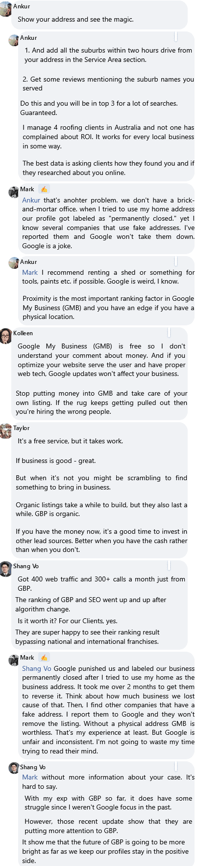 somethings not to do to optimize a google my business gmb or business profile gbp