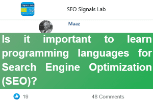 is it important to learn programming languages for search engine optimization seo