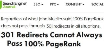 an seo analyst believes 301 redirection of an url to the same slug retains the full pagerank