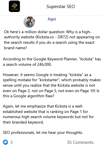 keyword in domain kicksta
