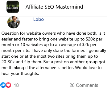 which one is better one site or 10 sites earn the same total amount a month