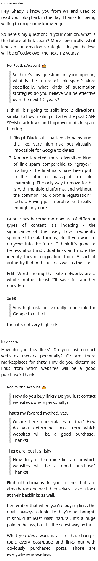 someone opened ama about seo blackhat and gray hat