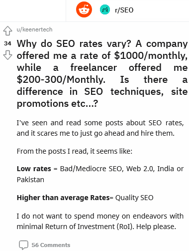 why do seo pricing rates vary a freelance or va versus an agency versus a company