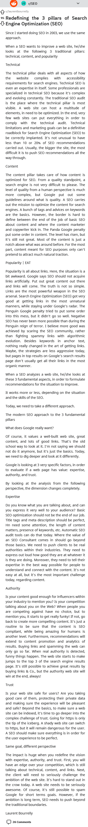 a proposal of the modern seo theory redefining popularity and eat content quality and technical seo