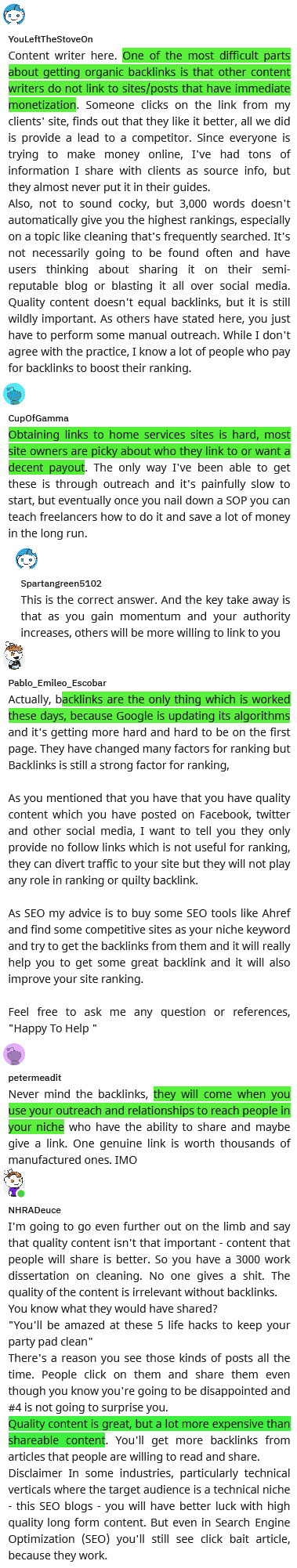 hoping people make backlinks for the quality content wherein your sites may be an obsolete whitehat way