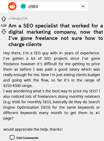 if you are an in house seo specialist who wanted to abandon it to be a freelance or build your biz read first this people thought