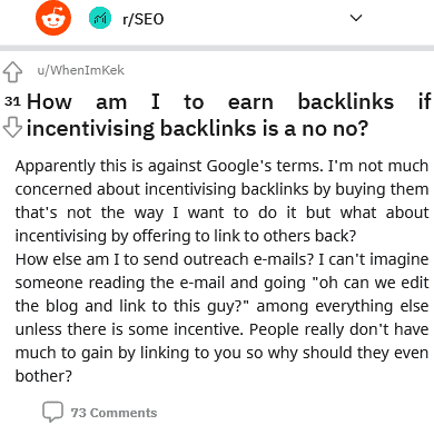 to earn backlinks without paying incentive