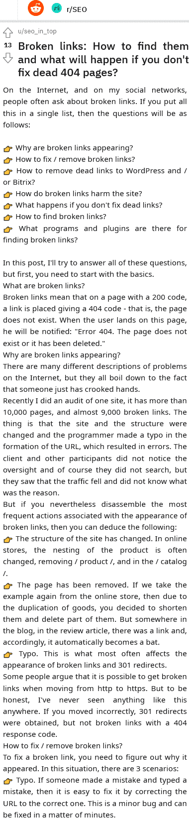 find broken links fix 404 pages with dead or broken link checker