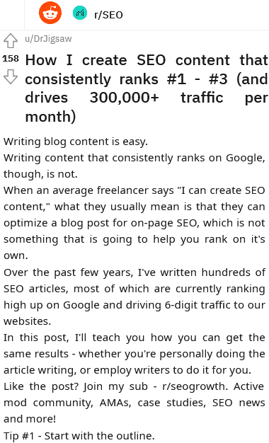 5 tips that help my seo content ranks in the first serp and drives 300000 traffic a month