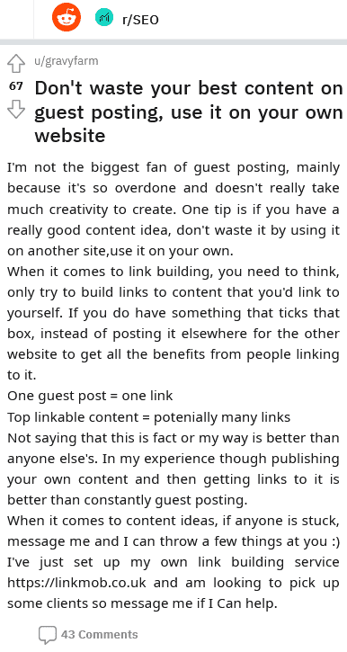 dont give up your best content to guest posting use it on your website