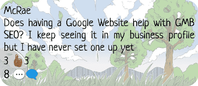 Does having a Google Website help with GMB SEO?