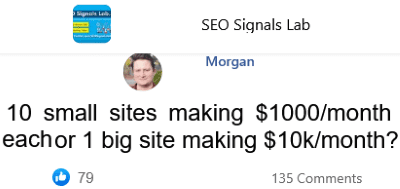 Which one is Better, 10 Sites or 1 Site Earn the Same Total Amount a Month?