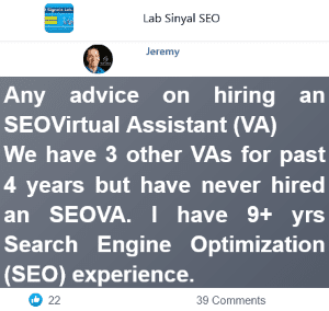 Advice on Hiring an SEO Virtual Assistant VA