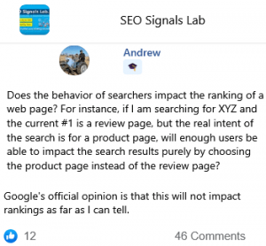 Can a Popular Search Engine Distinguish the Intent of a Searcher, For Instance, Tutorial, Product Page
