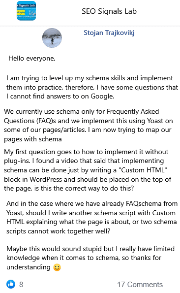 Implementing Schema Only for FAQ Page