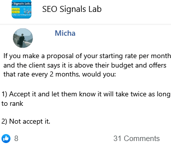The client Wants Your Rate to be Two Times Longer