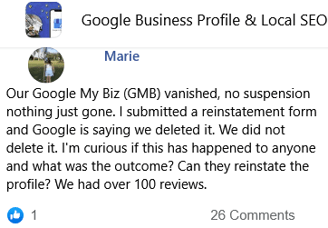 Someone Else Deleted My GMB. Google Answered Me to Create a New Listing. They Can Reinstate the Reviews Once Verified