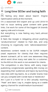 Someone Felt Like Google Is Relegating Products and Services Which Need PPC or Paid Ads and Only Choosing to Organically Rank Advice or Info Content