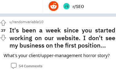 A Client doesn't See Their Business in the First Position