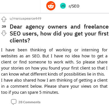 To Get the First Client in SEO
