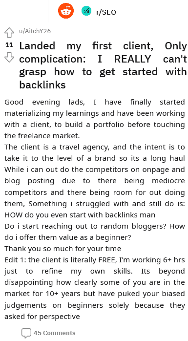 If Your Client Wants Backlinks