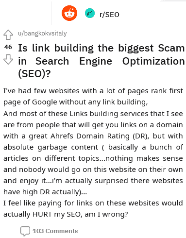 When does the Link Building became a Scam? Websites Need Backlinks