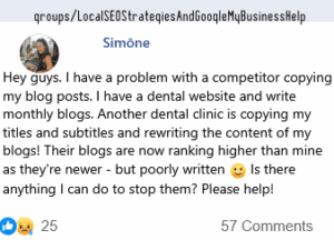 To Stop Another Dental Clinic Website Copying Your Dentistry Content